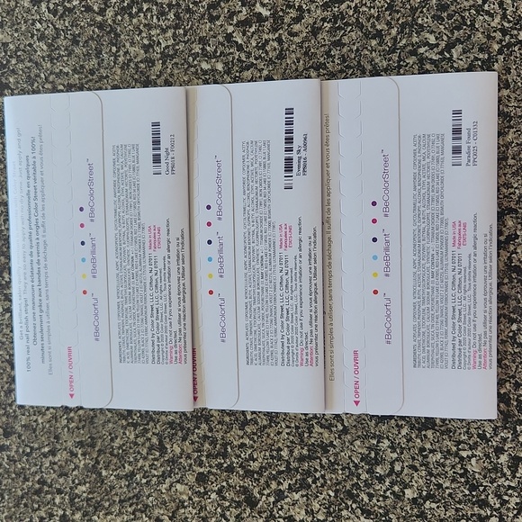 Color Street Pedicure Real Nail Polish Strips, Set of 3, Purples and Greens - Picture 4 of 7